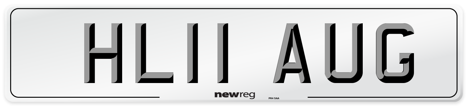 HL11 AUG Number Plate from New Reg